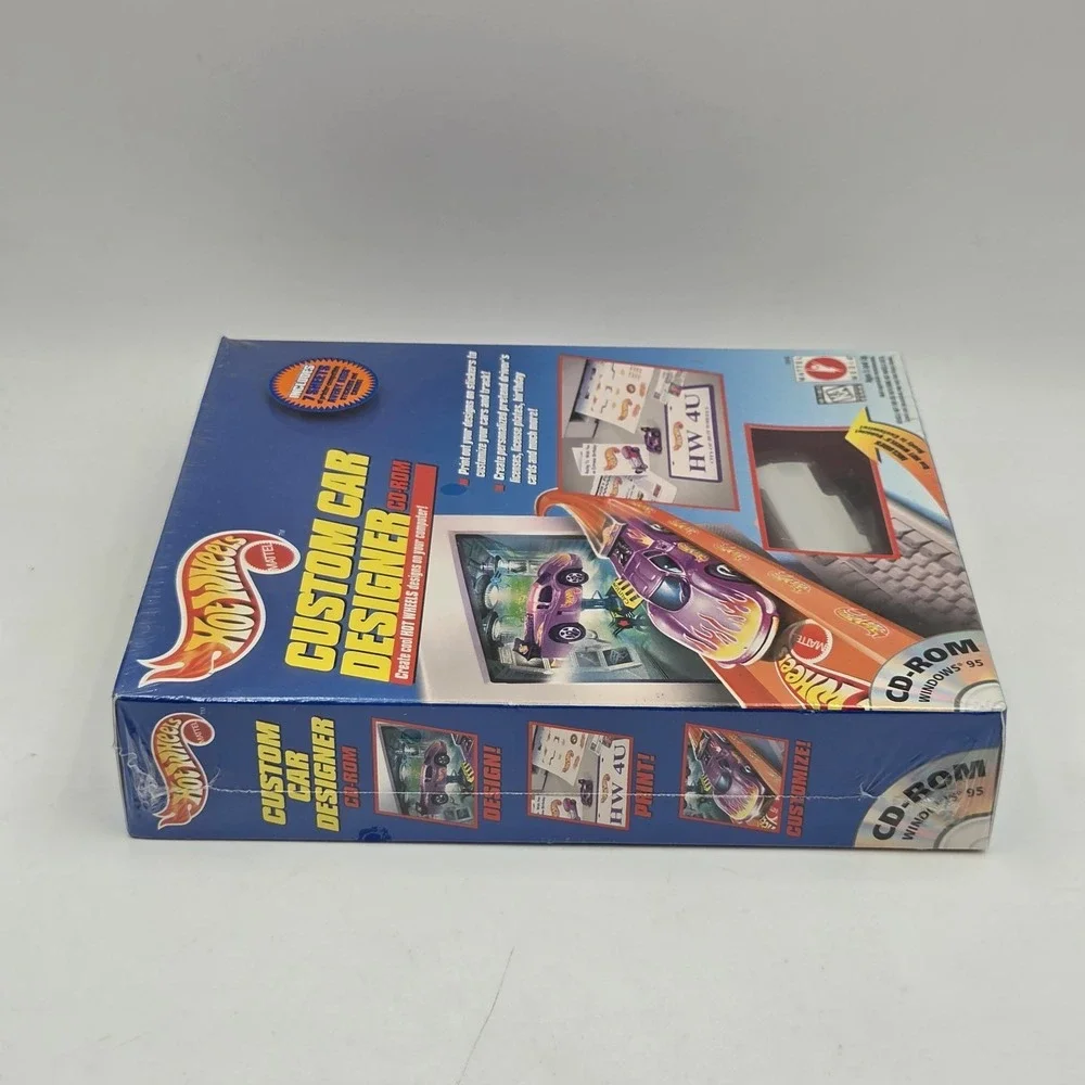 Hot Wheels 1997 Custom Car Designer CD ROM with White Drag Bus-New!